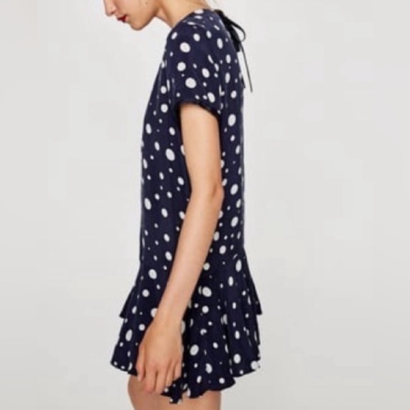 Zara Polkadot Mini Dress - Picture 4 of 15